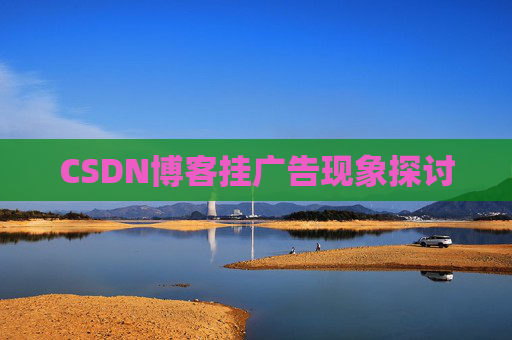 CSDN博客挂广告现象探讨